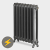 Paladin Sloane 750mm High 9 Section Electric Cast Iron Radiator with 2000w Heating Element -Cheap Bathroom Heating Store SLO757PB2000W P