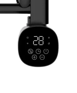 TCP Smart 500W Black 800 x 500mm Wi-Fi Energy Saving Electric Only Towel Radiator -Cheap Bathroom Heating Store SMABLTOWRAIL500W05EW D3 460