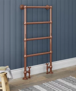 Bloomsbury Copper 598 x 1194mm Floor Mounted Towel Rail