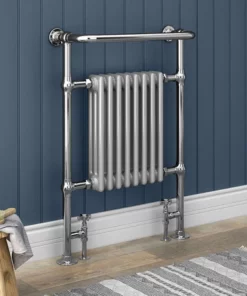 Chatsworth Savoy Light Grey Traditional Heated Towel Rail Radiator