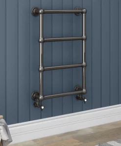 Bloomsbury Black Nickel 498 x 748mm Wall Mounted Towel Rail