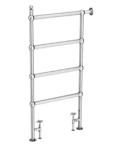 Chatsworth Traditional 1194 x 598mm Chrome Space-Saving Heated Towel Rail -Cheap Bathroom Heating Store TR26SS d2 460