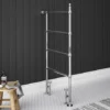Chatsworth Traditional 1194 x 598mm Chrome Space-Saving Heated Towel Rail