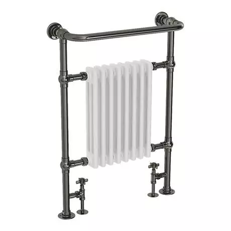 Chatsworth Savoy Black Nickel Traditional Heated Towel Rail 4 Chatsworth Savoy Black Nickel Traditional Heated Towel Rail - Image 2