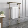 Chatsworth Savoy Old English Brass Traditional Heated Towel Rail Radiator -Cheap Bathroom Heating Store TR9OEB n p