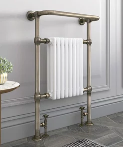 Chatsworth Savoy Old English Brass Traditional Heated Towel Rail Radiator