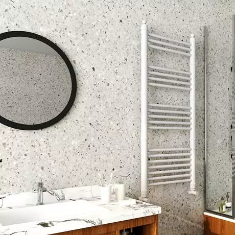 Keswick White Traditional 500 x 1200mm Heated Towel Rail 4 Keswick White Traditional 500 x 1200mm Heated Towel Rail - Image 2