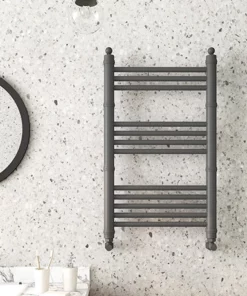 Keswick Anthracite Traditional 500 x 800mm Heated Towel Rail