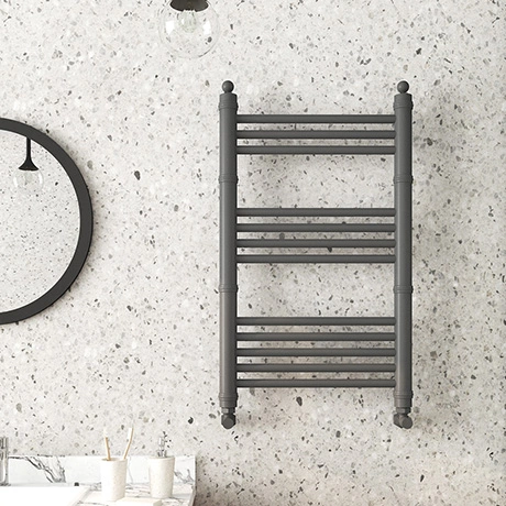 Keswick Anthracite Traditional 500 x 800mm Heated Towel Rail 3 Keswick Anthracite Traditional 500 x 800mm Heated Towel Rail