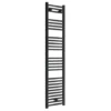 Toreno Black W300 x H1600mm Heated Towel Rail - Straight