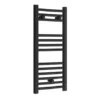 Toreno Black W300 x H800mm Heated Towel Rail - Straight -Cheap Bathroom Heating Store TRB380 prod1