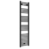 Toreno Black W400 x H1600mm Heated Towel Rail - Straight -Cheap Bathroom Heating Store TRB416 p