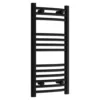 Toreno Black Curved W400 x H800mm Heated Towel Rail