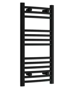Toreno Black Curved W400 x H800mm Heated Towel Rail