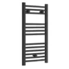 Toreno Black W400 x H800mm Heated Towel Rail - Straight -Cheap Bathroom Heating Store TRB480 prod