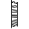 Toreno Black W500 x H1600mm Heated Towel Rail - Straight