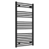 Toreno Black Curved W600 x H1200mm Heated Towel Rail