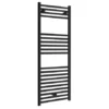 Toreno Black W600 x H1200mm Heated Towel Rail - Straight