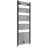 Toreno Black W600 x H1600mm Heated Towel Rail - Straight