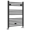 Toreno Black W600 x H800mm Heated Towel Rail - Straight -Cheap Bathroom Heating Store TRB68 p