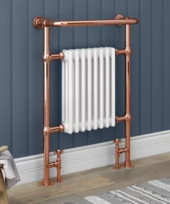 Chatsworth Savoy Rose Gold Traditional Heated Towel Rail Radiator