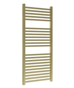 Venice Cubo Heated Towel Rail - Brushed Brass (1110 x 500mm)