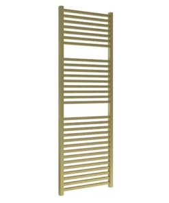 Venice Cubo Heated Towel Rail - Brushed Brass (1420 x 500mm)