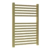 Venice Cubo Heated Towel Rail - Brushed Brass (690 x 500mm)