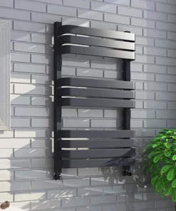 Venice Anthracite 800 x 500 Designer D-Shaped Heated Towel Rail