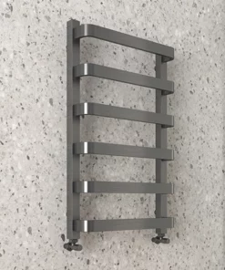 Venice Brushed Black Nickel Designer Heated Towel Rail (500 x 800mm)