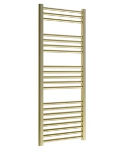 Venice Giro Heated Towel Rail - Brushed Brass (1188 x 500mm)