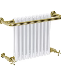 Bromley Vintage Gold Traditional Wall Hung Towel Rail Radiator (742 x 492mm)
