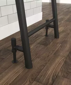 Venice Matt Black Leaning Ladder 1800 x 500mm Heated Towel Rail -Cheap Bathroom Heating Store VNR1MB D3 460