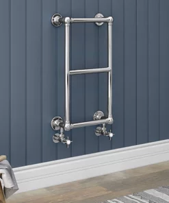 Chatsworth Traditional 700 x 400mm Chrome Cloakroom Towel Rail