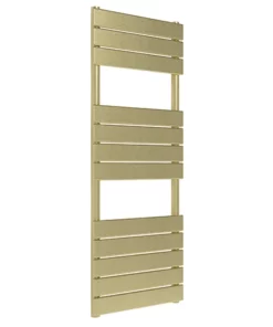 Venice Pannello Heated Towel Rail - Brushed Brass (1213 x 500mm)